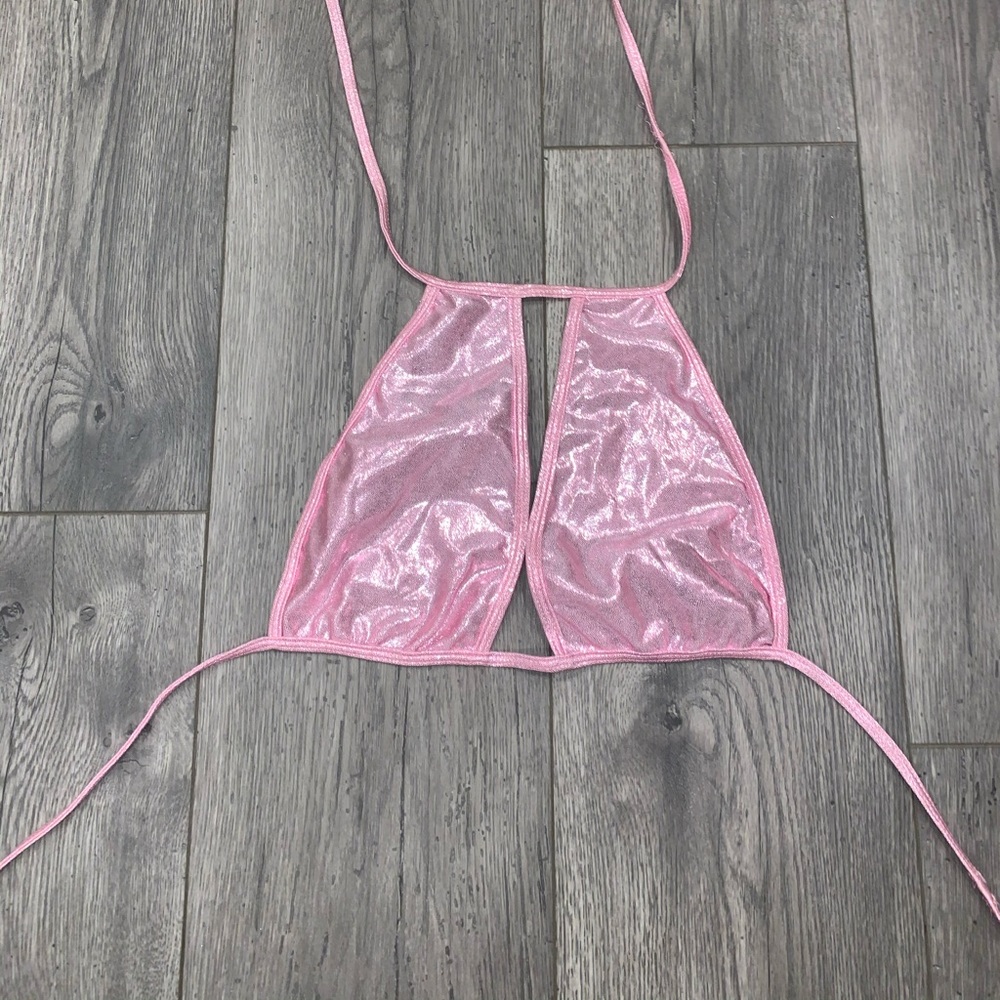 Oceanmoon pink rave wrap top